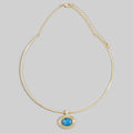 Oval Stone Pendant Choker