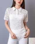 Flower Lace Sheer Top