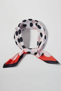 Forward Motion Red Dots Square Satin Scarf