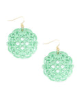 Allure Resin Acrylic Drop Dangle Earrings: Mint