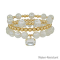 White Radiance Bracelets - Set of 3