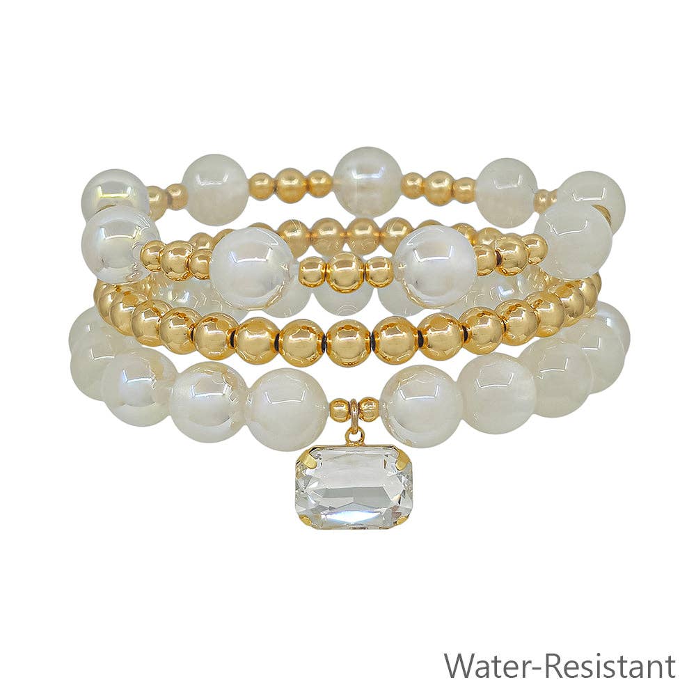 White Radiance Bracelets - Set of 3