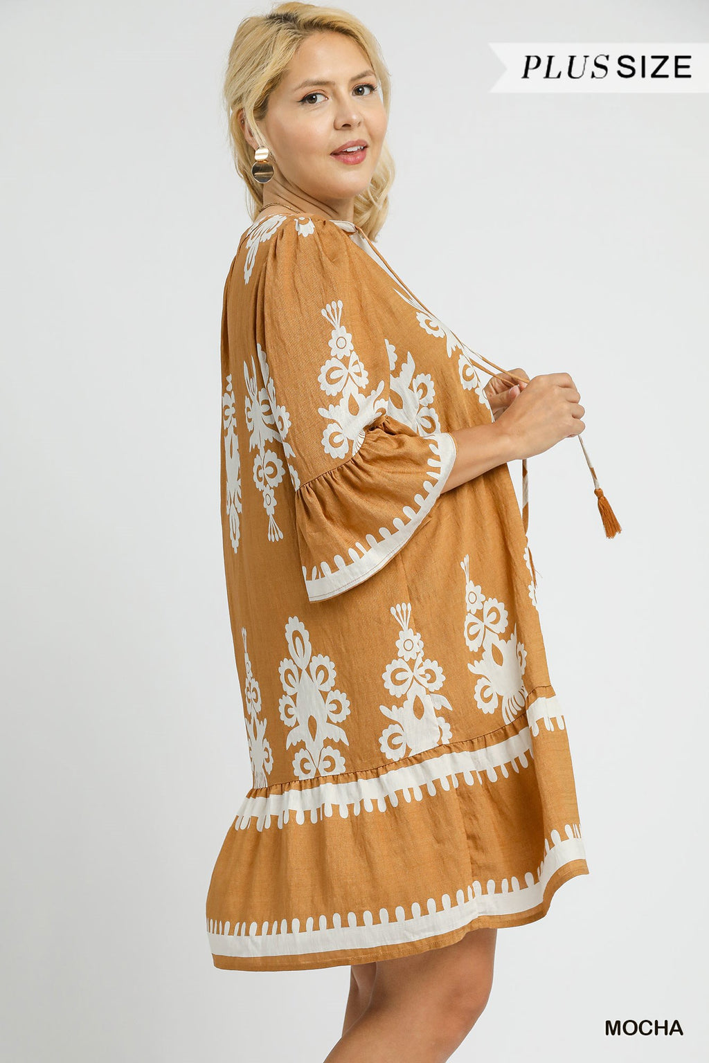 Mocha Muse Embroidered Dress