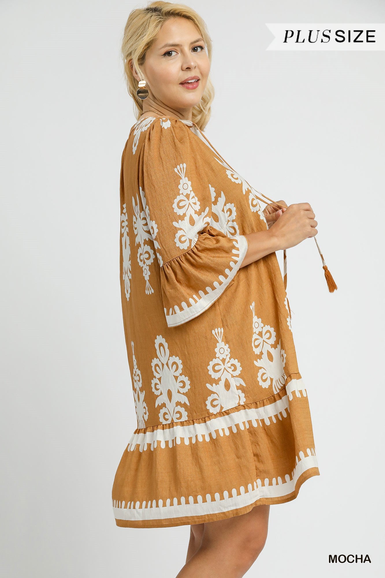 Mocha Muse Embroidered Dress