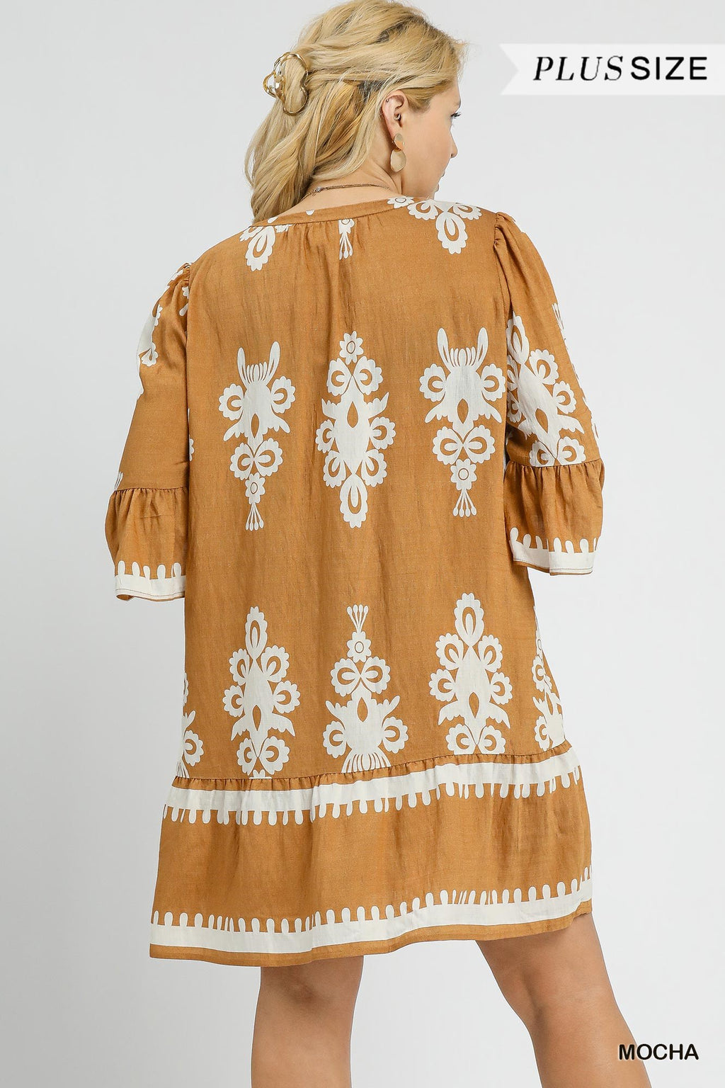 Mocha Muse Embroidered Dress