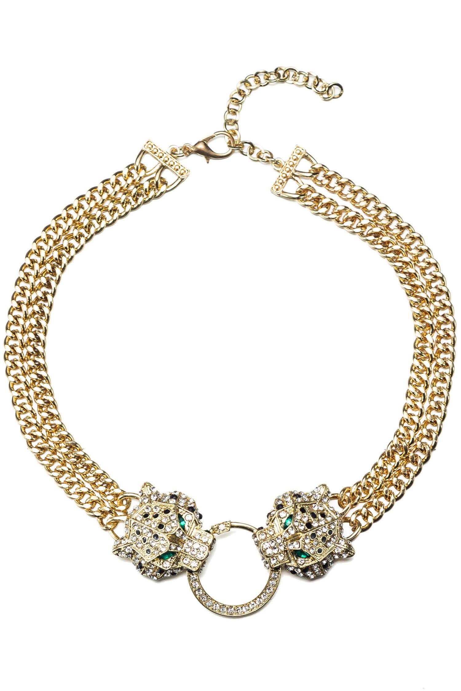 Jag Necklace in Yellow Gold