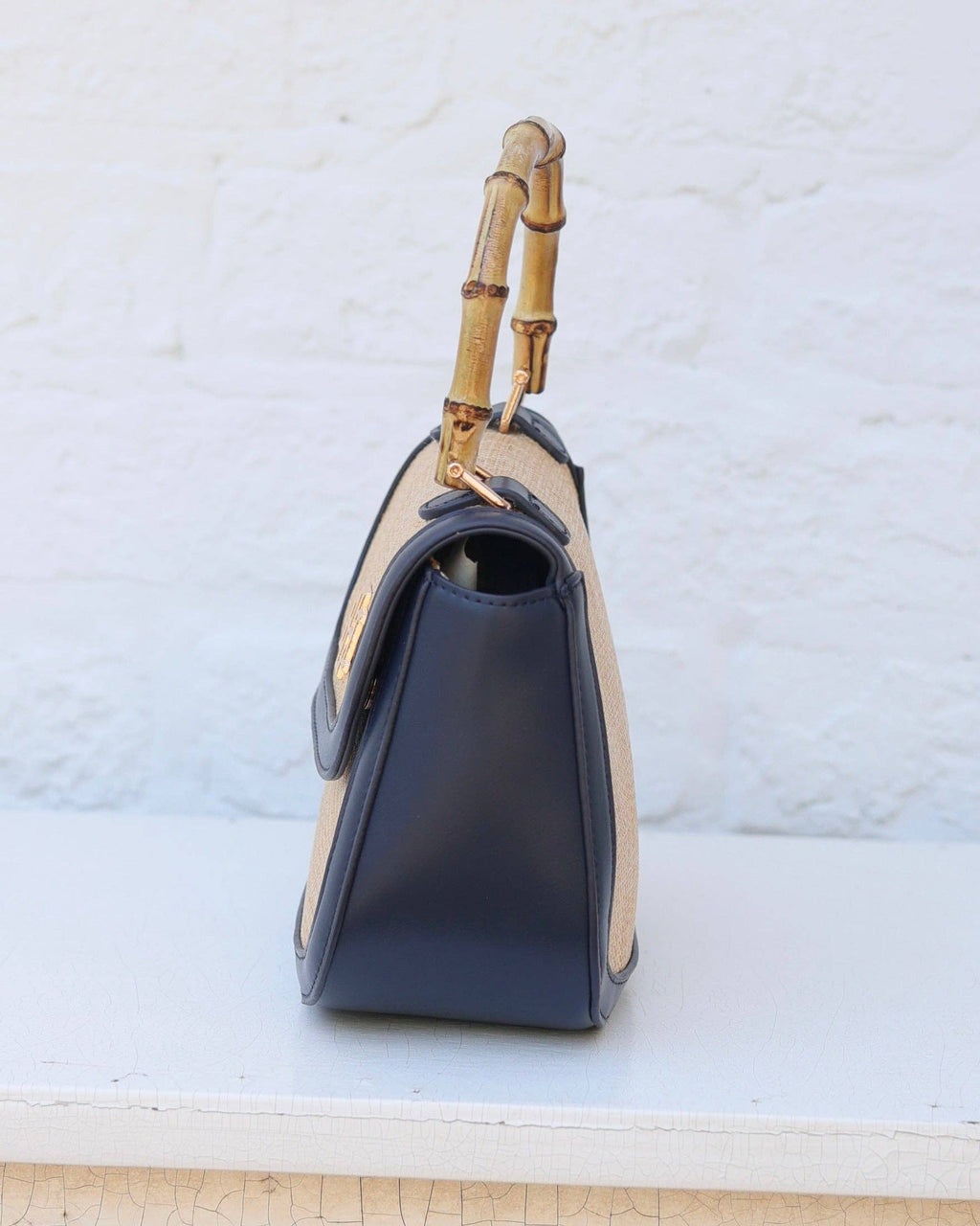 Jessica Handbag Natural and Navy