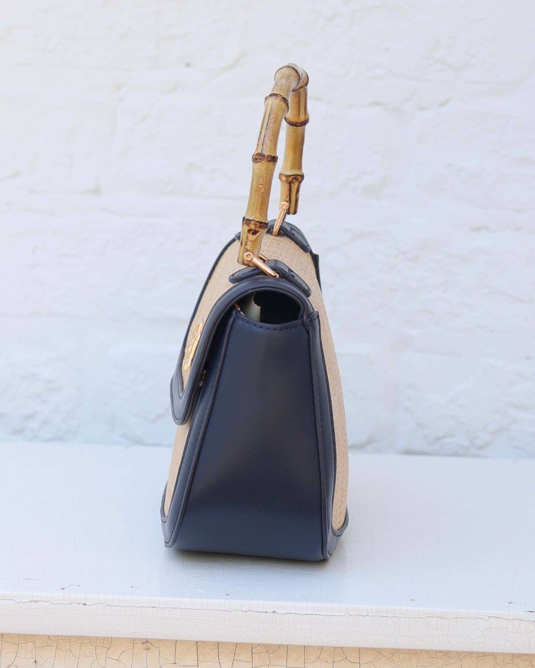 Jessica Handbag Natural and Navy