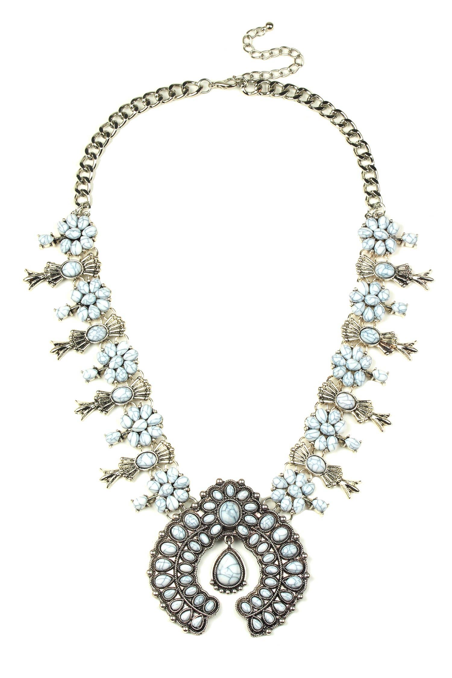 Peaceful Presence White Turquoise Necklace