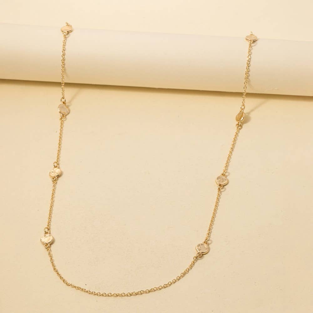 Mini Coins Station Long Chain Necklace