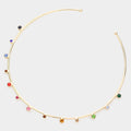 Stone Pointed Choker Necklace