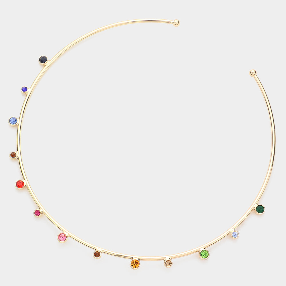 Stone Pointed Choker Necklace
