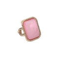 Vintage Inspired Adjustable Rectangular Stone Accent Ring