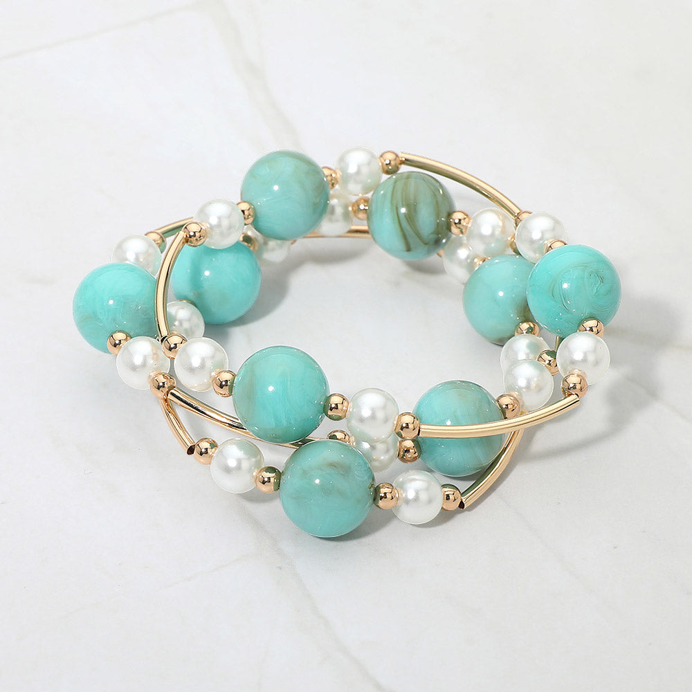 3pc Layered Bracelet - Turquoise