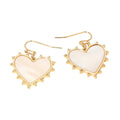 Mother of Pearl Heart Drop Earrings