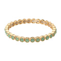 Stone Bezel Stretch Bracelet - Mint