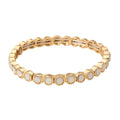 Stone Bezel Stretch Bracelet - White