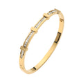 Stone Inlay Sleek Hinged Bangle Bracelet