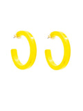 Medium Resin Open Hoop Earring: YLW