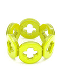 Julia Lime Resin Clover Bracelet