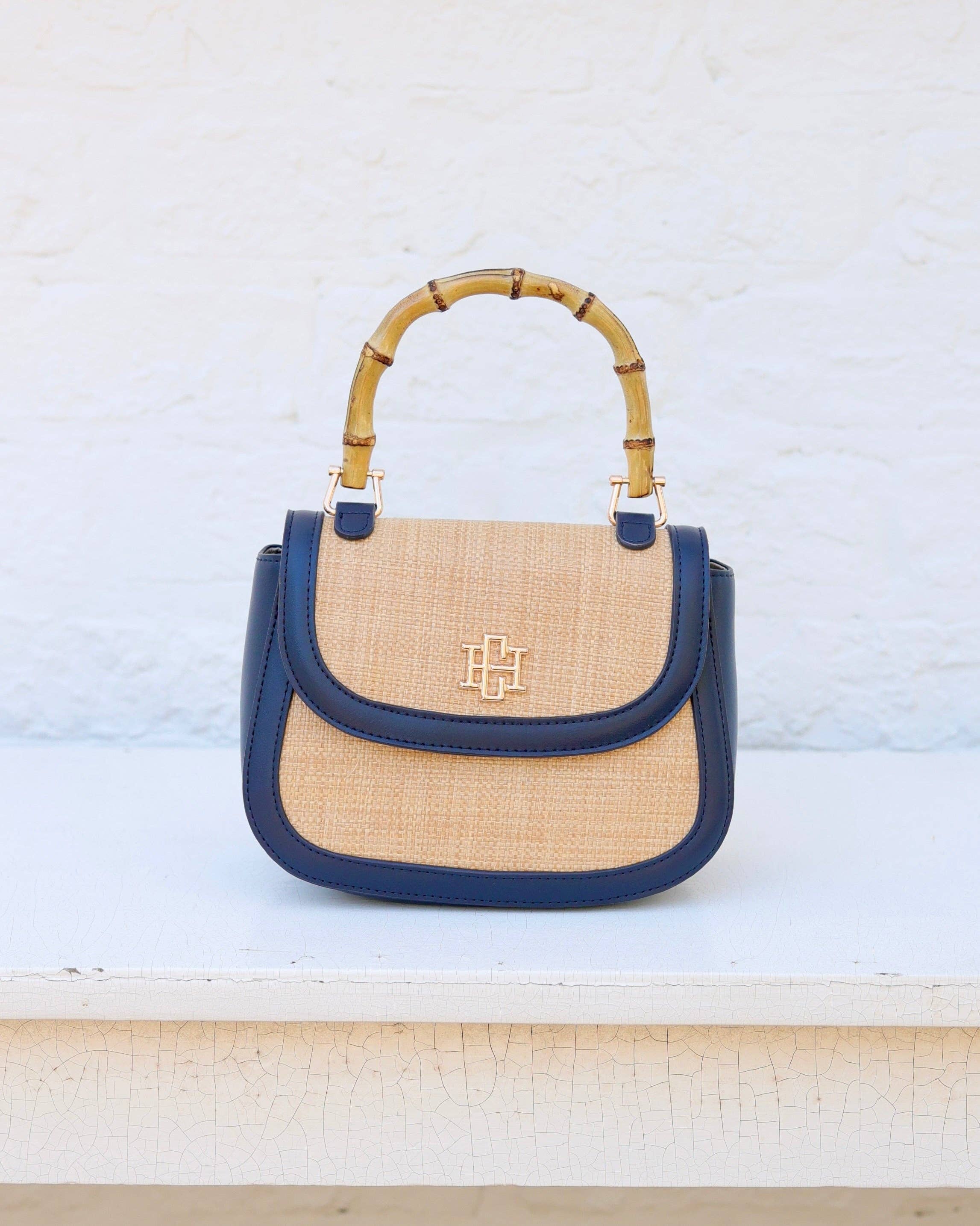 Jessica Handbag Natural and Navy