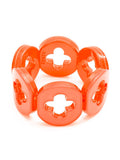 Julia Coral Resin Clover Bracelet