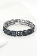 Crystal Link Stretch Evening Bracelet - Navy