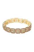 Crystal Link Stretch Evening Bracelet - Topaz