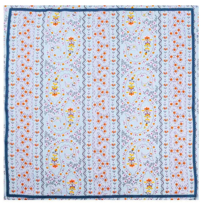 Floral Paisley Stripe Pattern Scarf