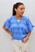 Textured Periwinkle Top