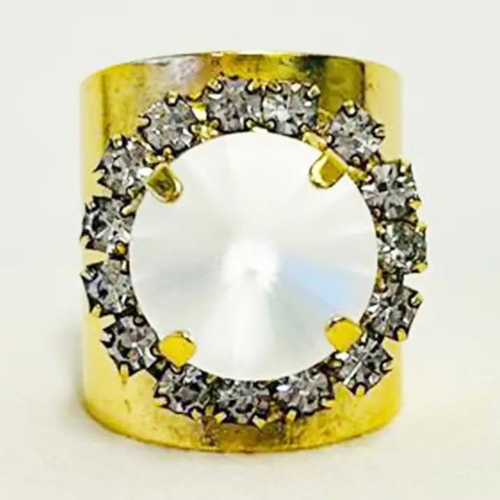 Jacci Ring in White Matt (adjustable)