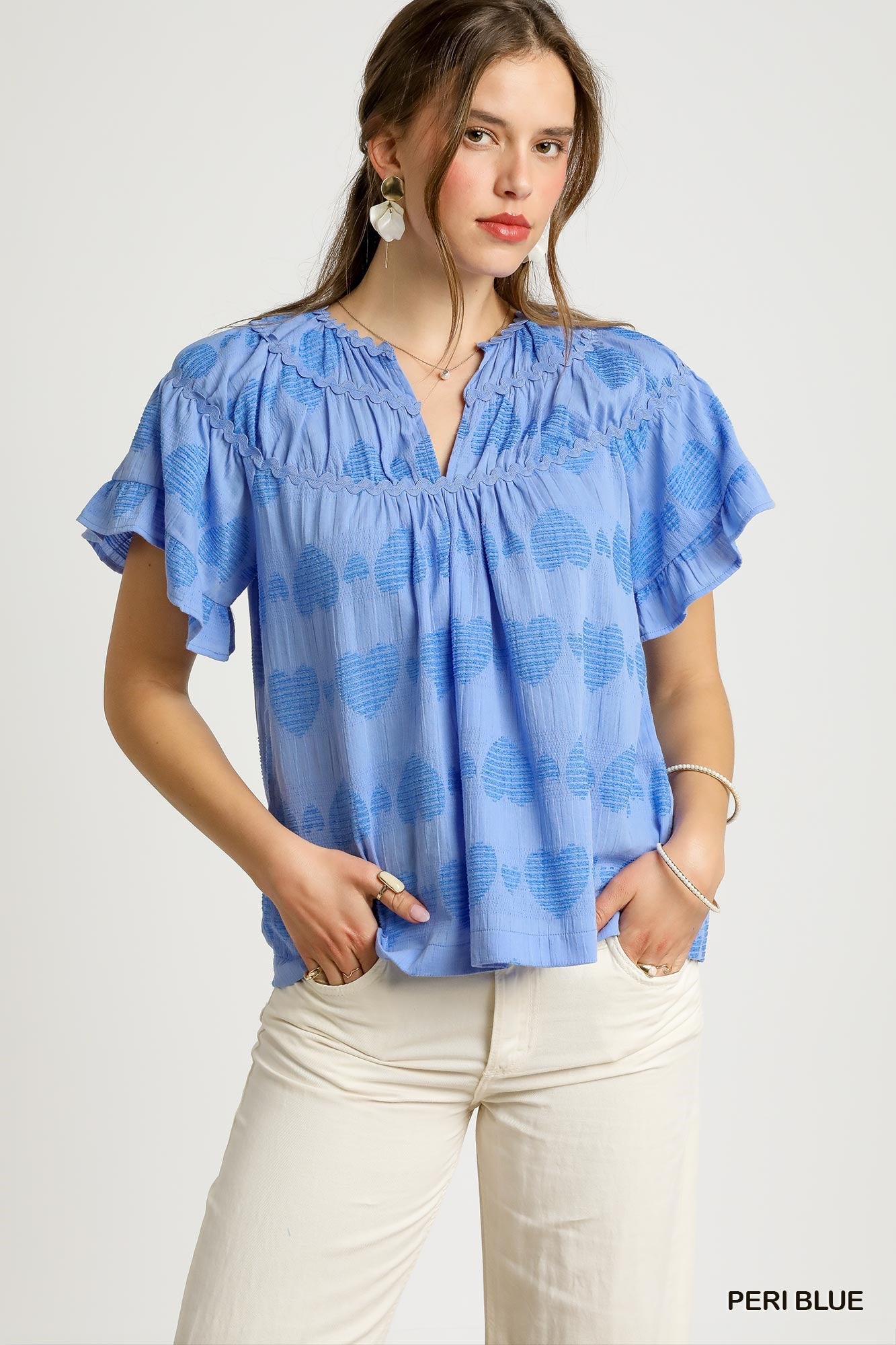Textured Periwinkle Top