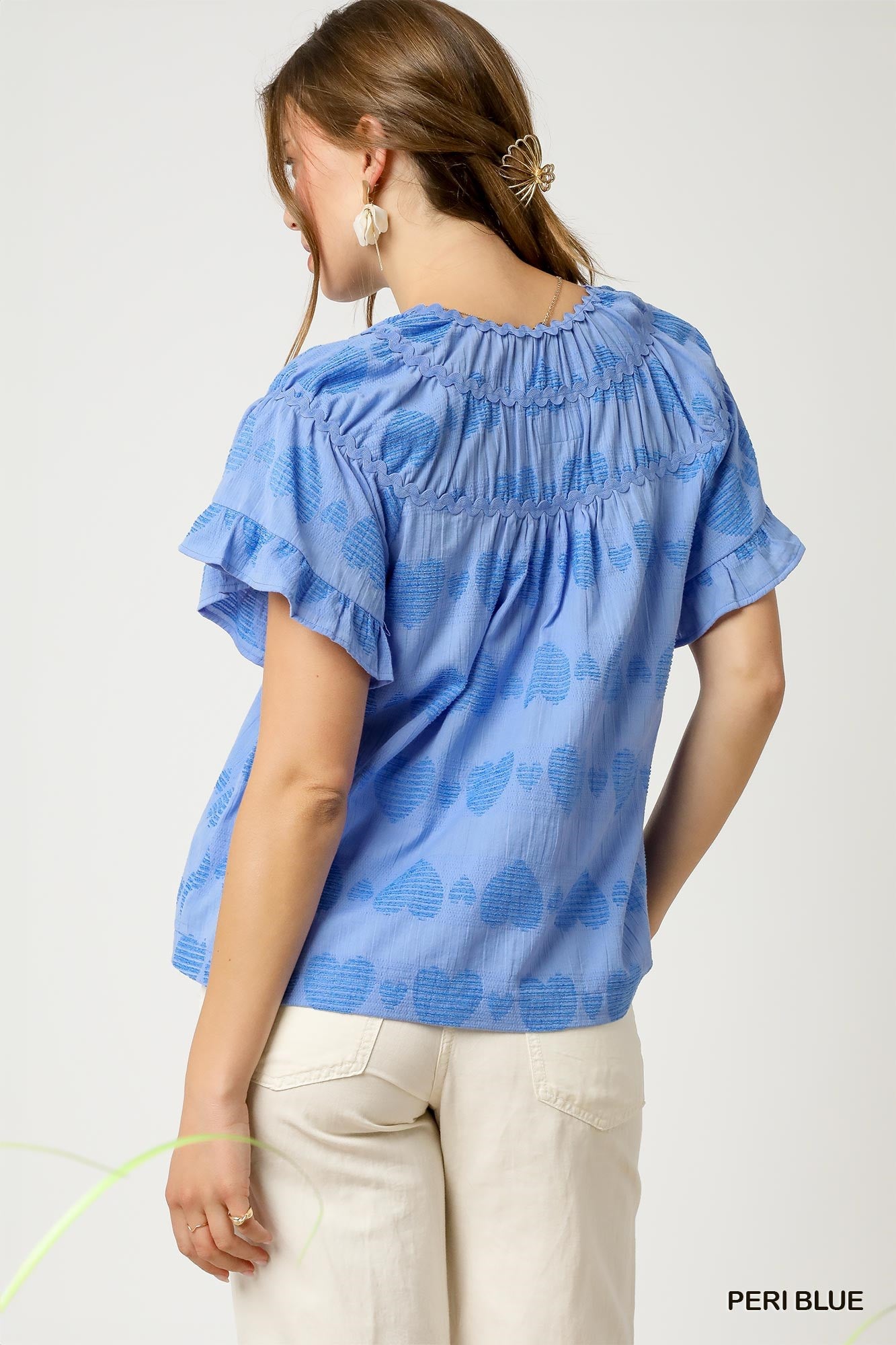 Textured Periwinkle Top