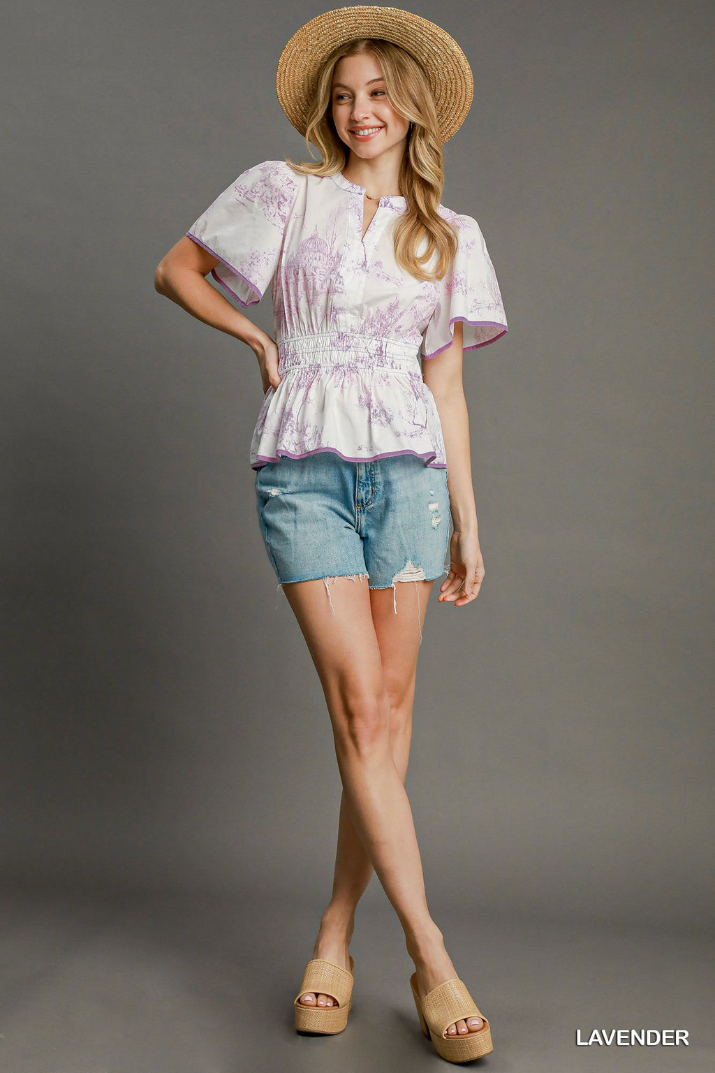 Lavender Toile Top
