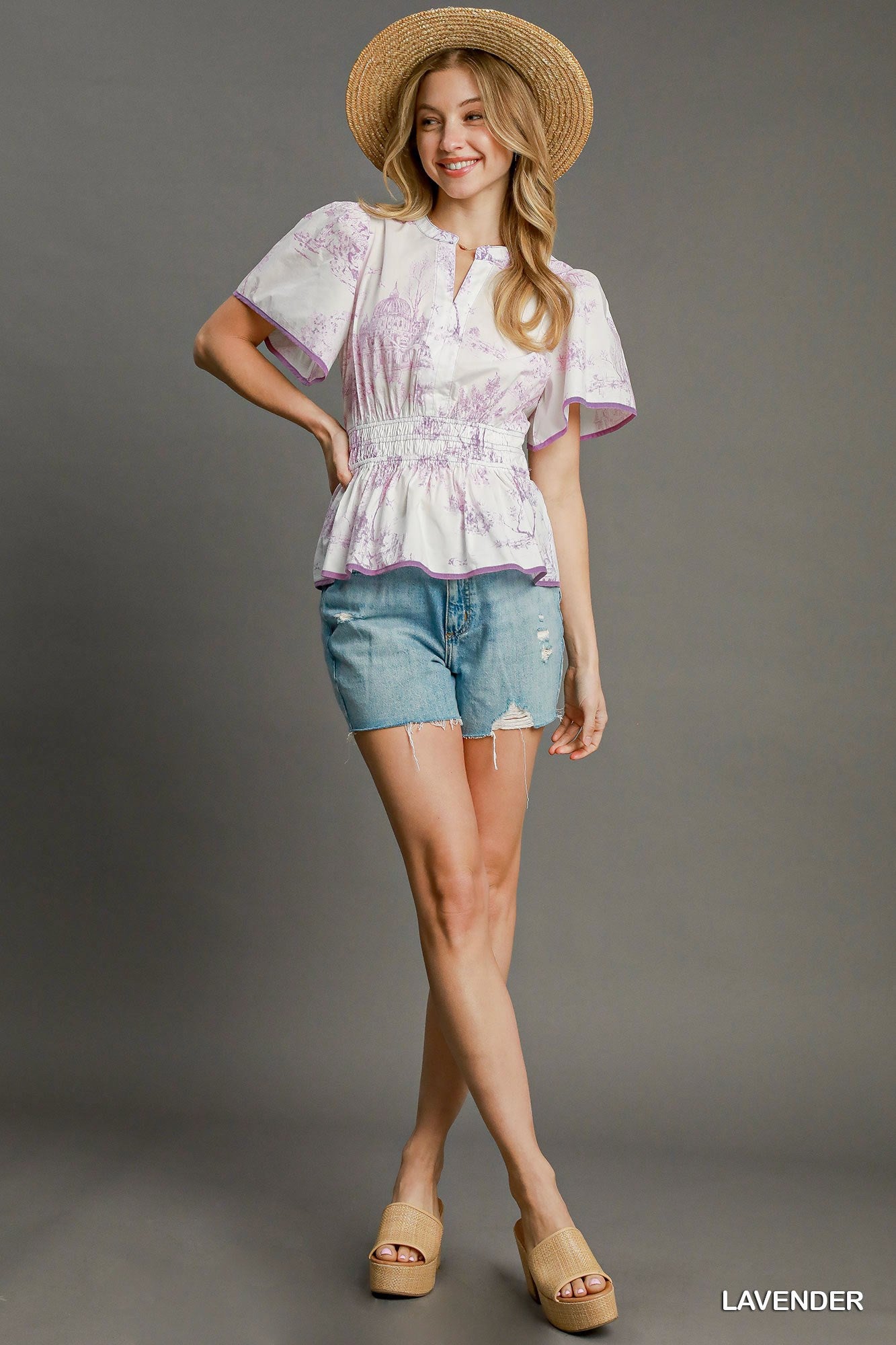 Lavender Toile Top