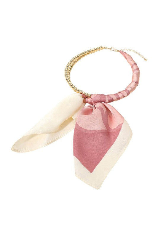 Scarf Necklace - Pink