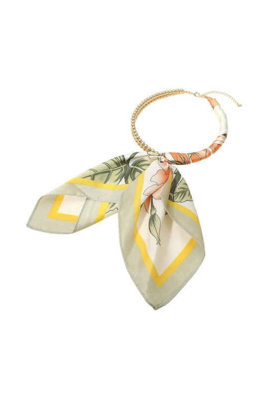 Scarf Necklace - Orange