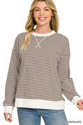 Striped Pullover - Chocolate