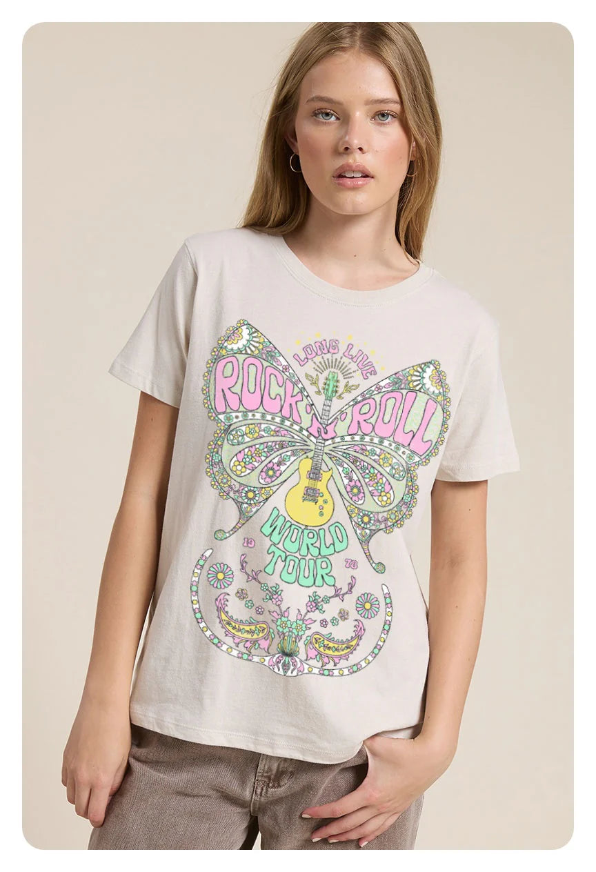 Rock N Roll Tee - Bone