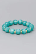 Beaded Stretch Bracelet - Turquoise