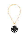 Traveling Resin Pendant Necklace: Navy