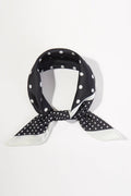 Classic with A Twist Black Square Satin Scarf