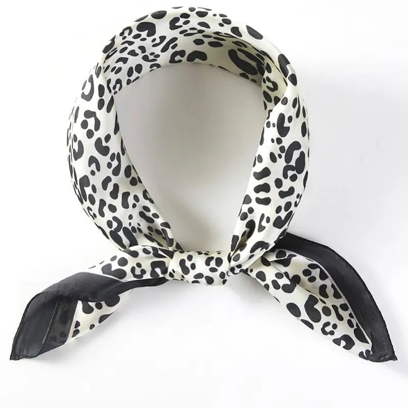 Fierce By Default Black Square Satin Scarf