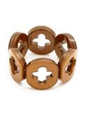 Julia Brown Resin Clover Bracelet