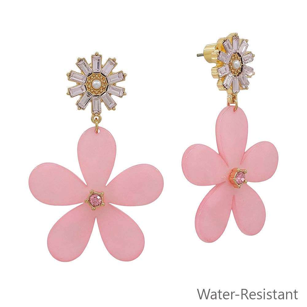 Blush Bloom Statement Earrings