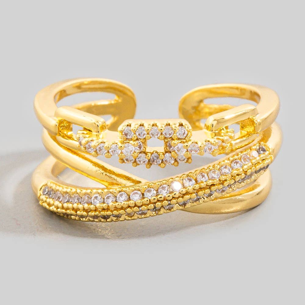 Three Row Twist Ring - Adjustalbe