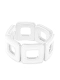 Julia White Resin Block Bracelet
