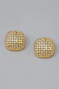 Woven Basket Weave Stud Earrings