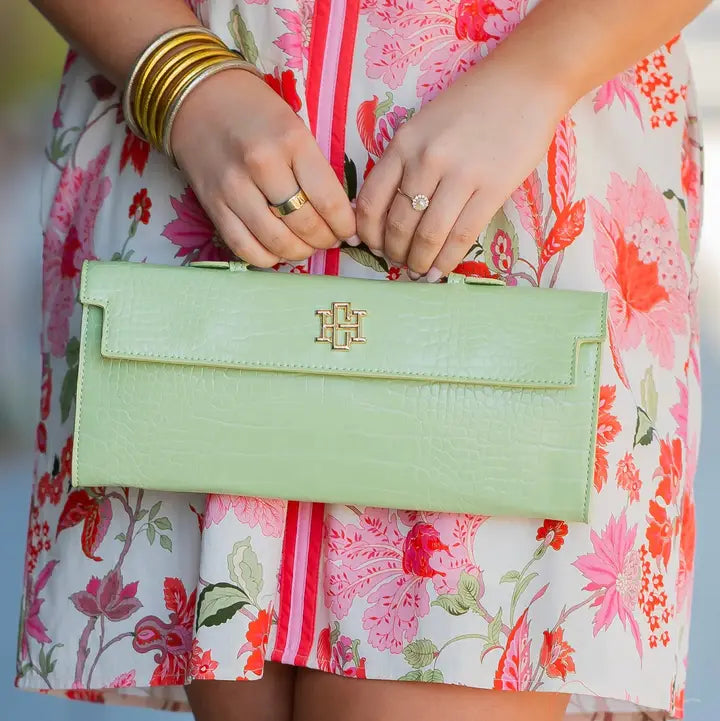 Caroline Hill - Betty Clutch Lime
